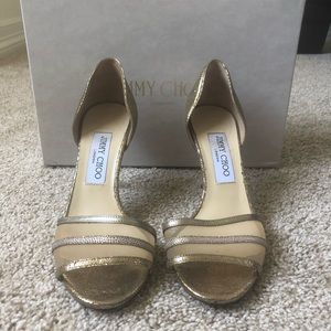 Gold Glittery Jimmy Choo Heels (37)